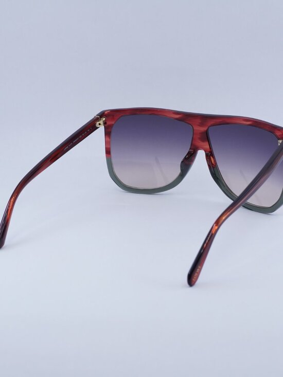 Loewe LW40001F 68B Filipa Sunglasses Red/Grey Square Frame  display picture 1